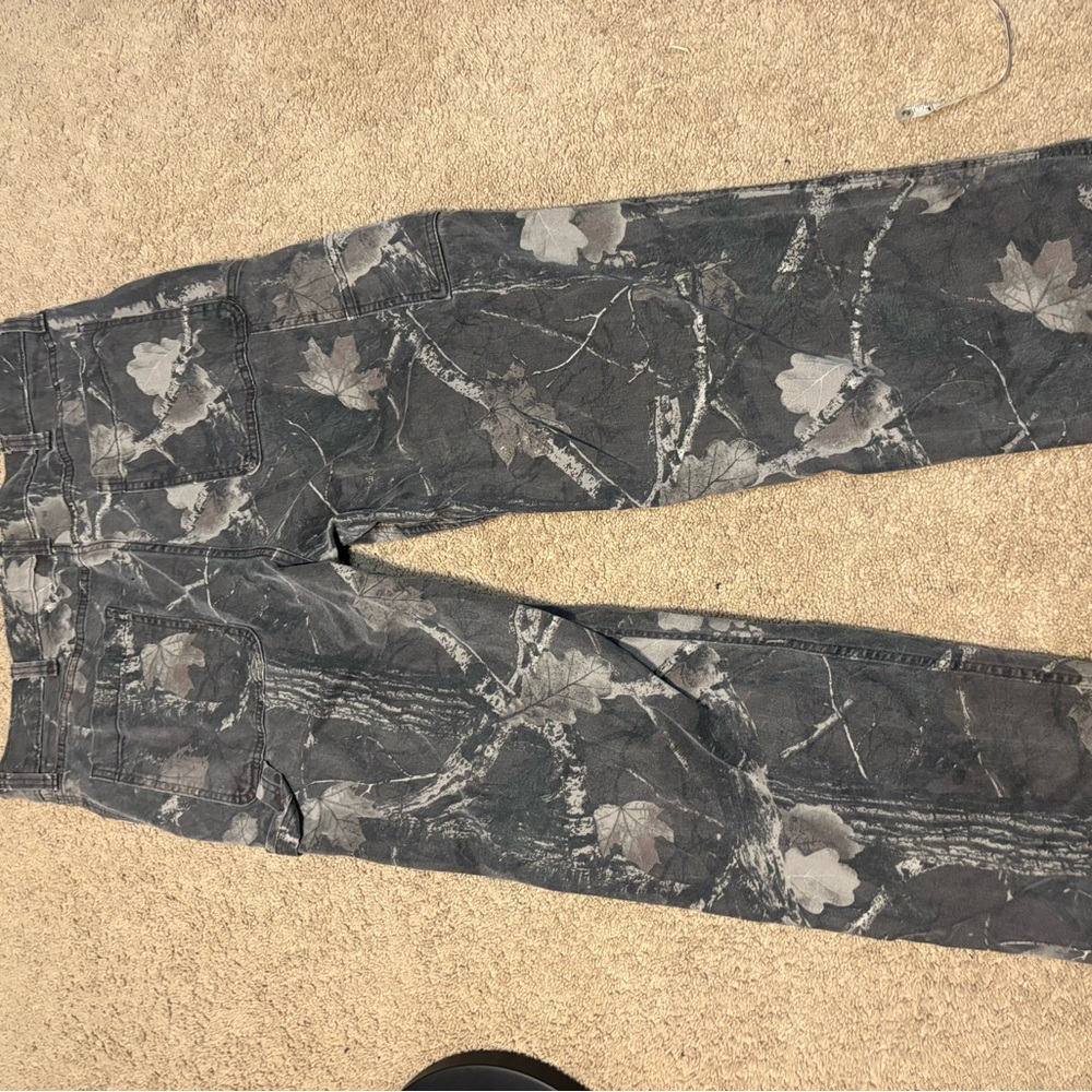 Hollister Gray Patterned Baggy Pants